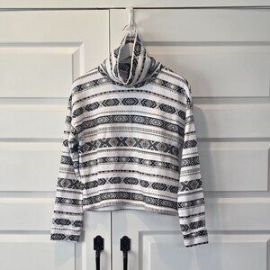 NWT: Bobi LA Artisan Stripe Slouchy Turtleneck Pullover